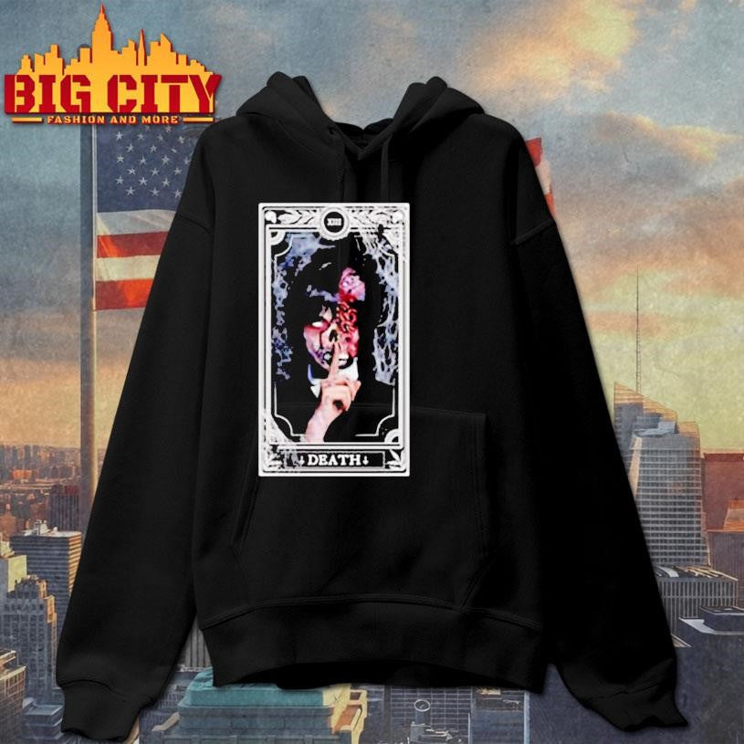 Wednesday Addams Shh Death Tarot Card XIII Gothic horror shirt