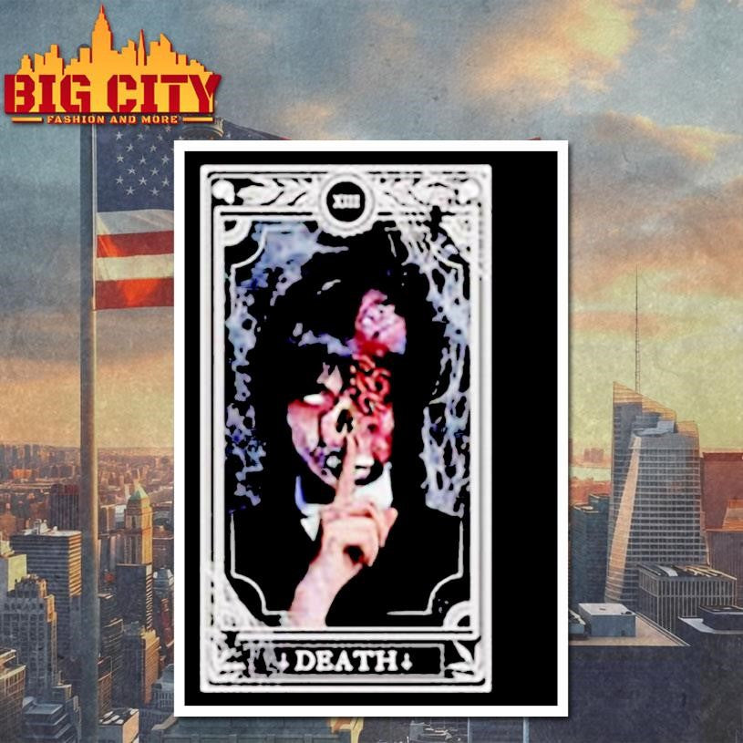 Wednesday Addams Shh Death Tarot Card XIII Gothic horror shirt