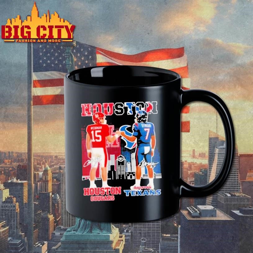 Weigman And Stroud Houston Cougars X Texans Skyline Shirt