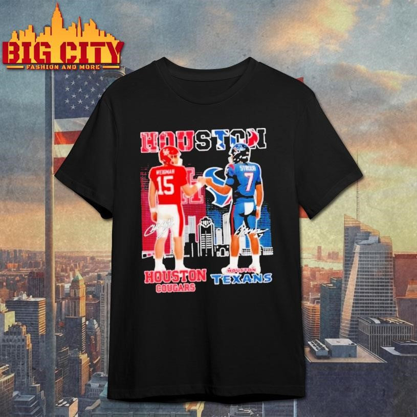 Weigman And Stroud Houston Cougars X Texans Skyline Shirt