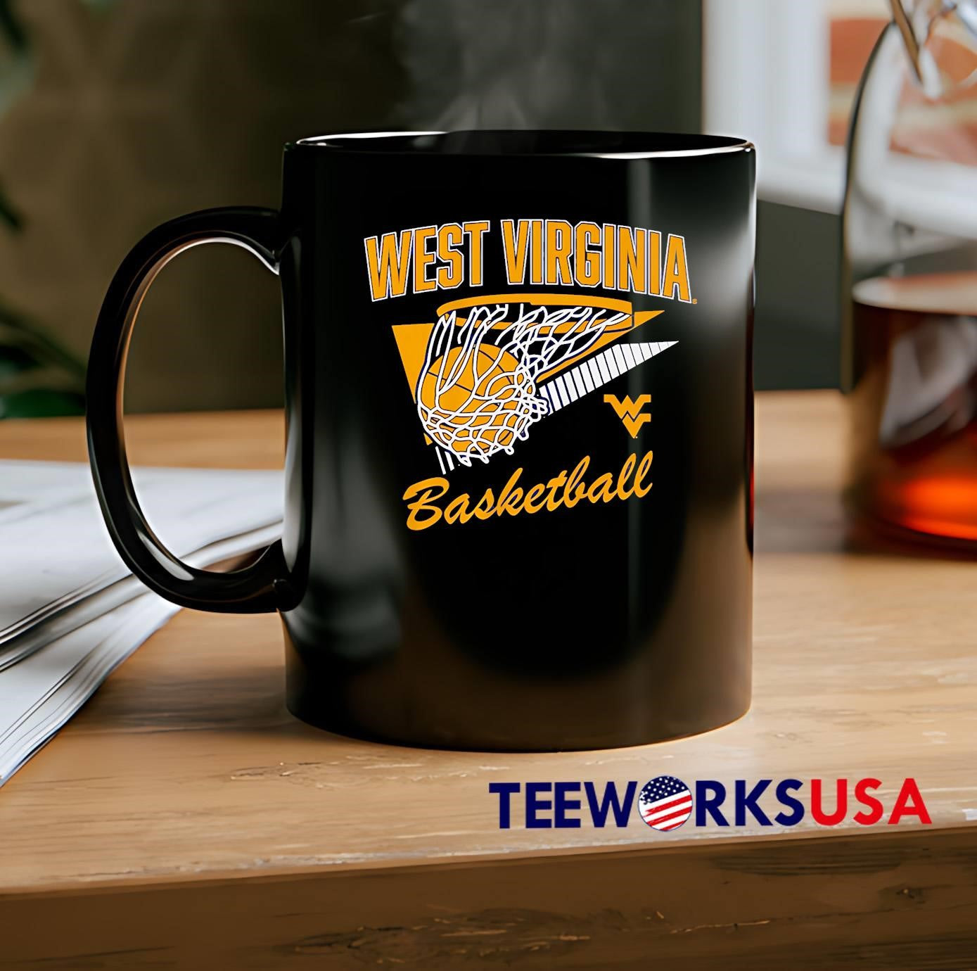 West Virginia Basketball Net Ball Logo shirt