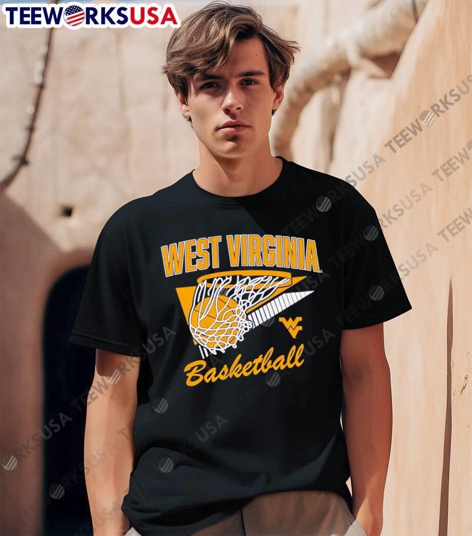 West Virginia Basketball Net Ball Logo shirt