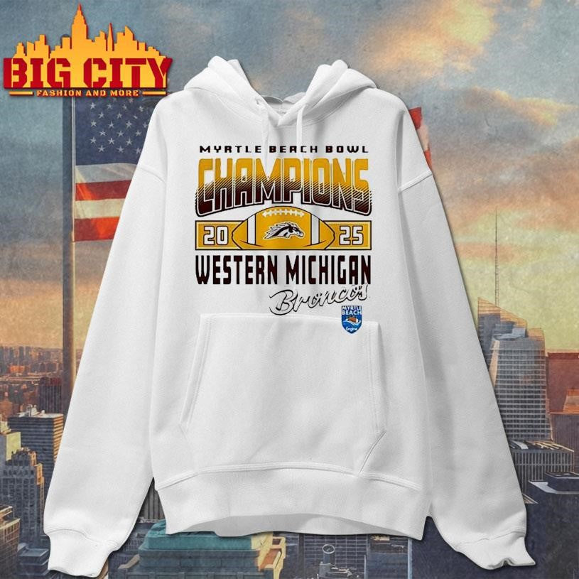 Western Michigan Broncos 2025 Myrtle Beach Bowl Champions Logo Vintage Shirt
