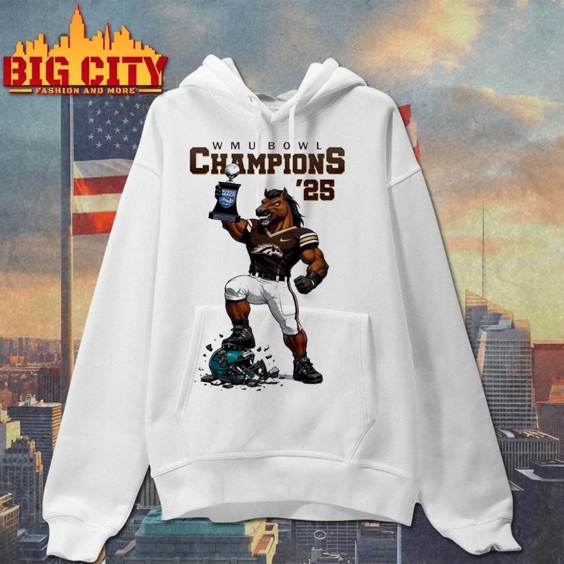 Western Michigan Broncos Myrtle Beach Bowl Champions 2025 football mascot Shirt