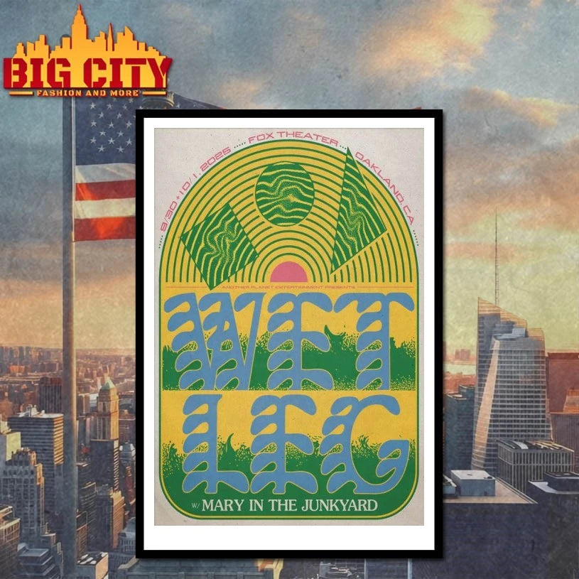 Wet Leg Fox Theater Oakland CA 9-30 10 1 2025 Poster shirt