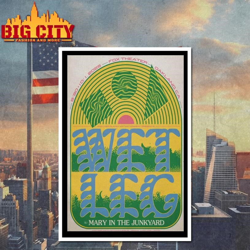 Wet Leg Oct 1, 2025 Fox Theater Oakland, CA Event Poster shirt