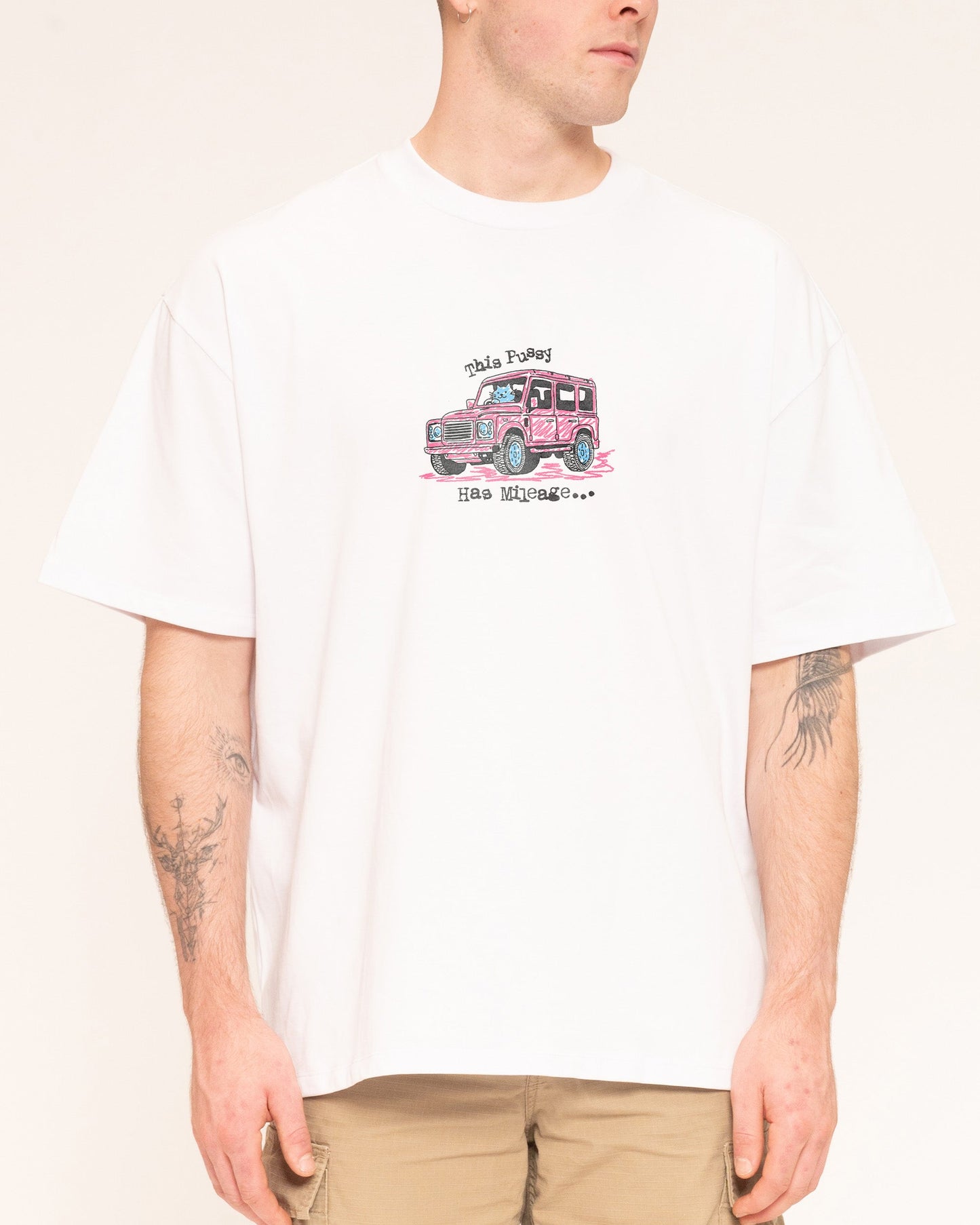 Pussy Has Mileage Oversized Tee