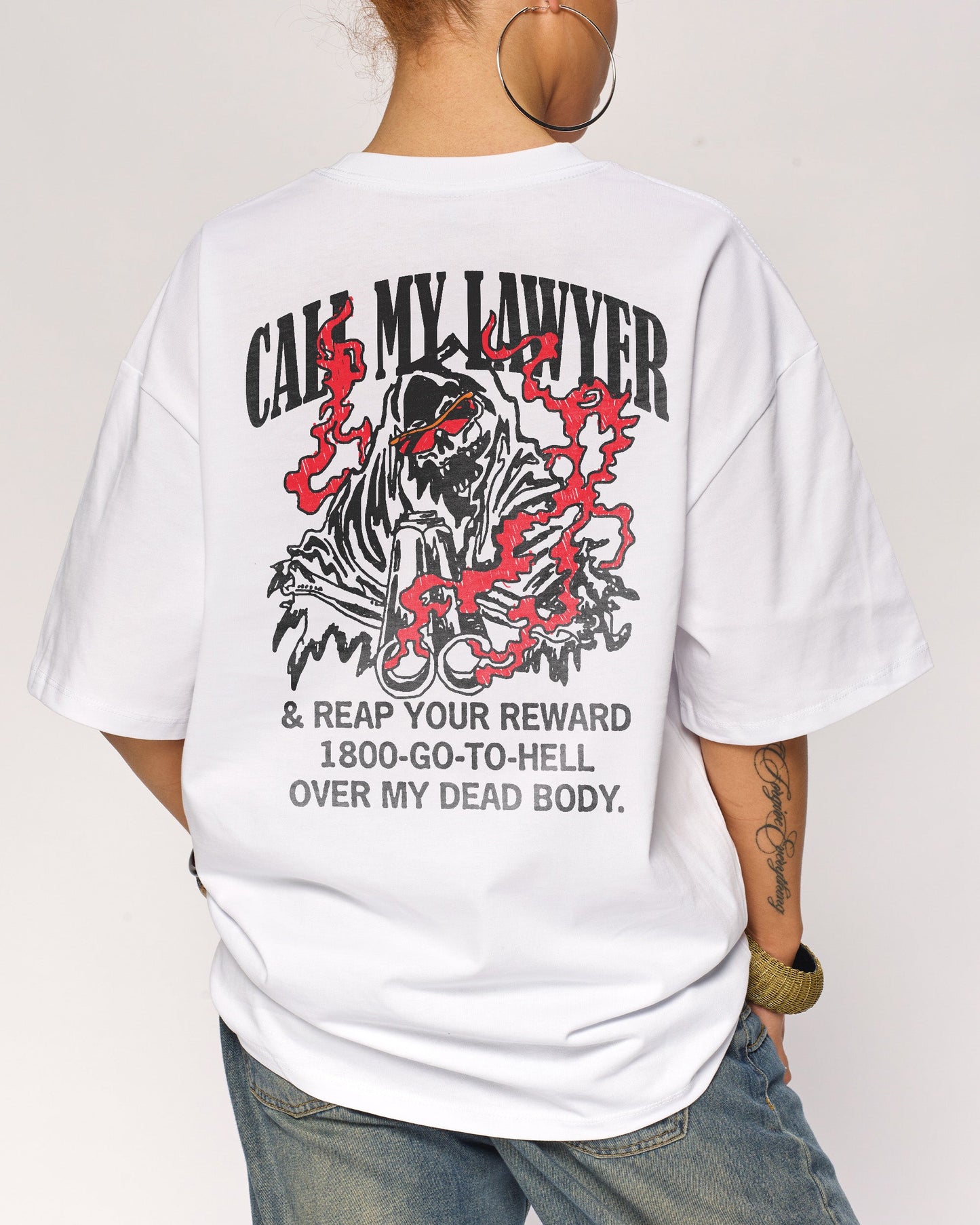 Call my Lawyer Reaper Edition Oversized Tee