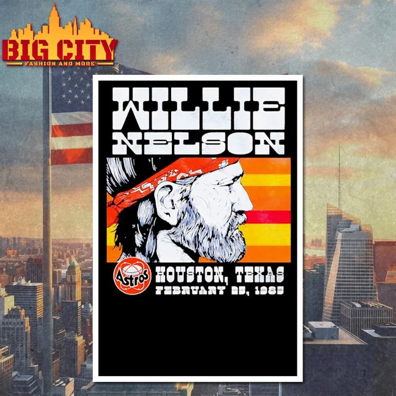 Willie Nelson Houston Astros Baseball 1985 Vintage Shirt