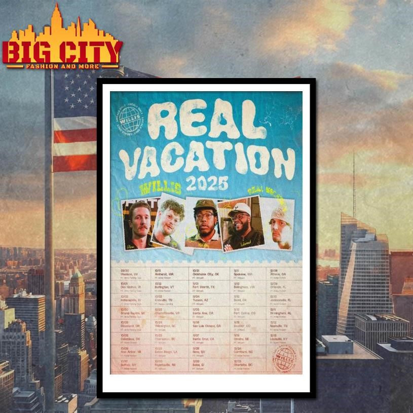 Willis Real Vacation Tour 2025 Poster Shirt