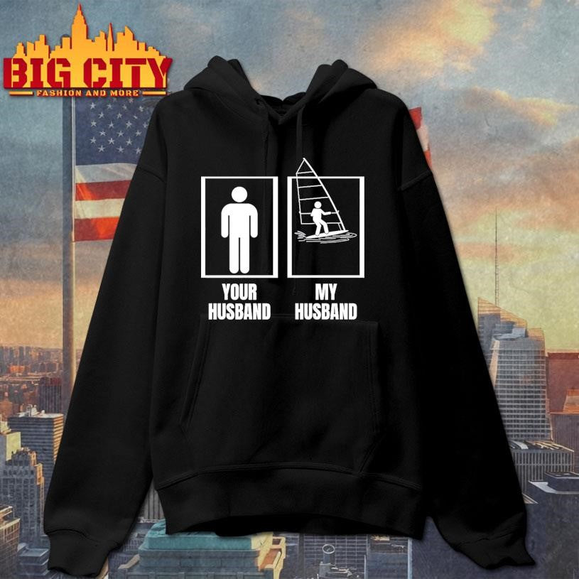 Windsurfer Your Husband My Husband Wife Funny Windsurfing Premium Shirt