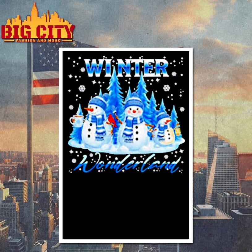 Winter Wonderland Snowman Family Snowflake Cozy Winter Scene Shirt
