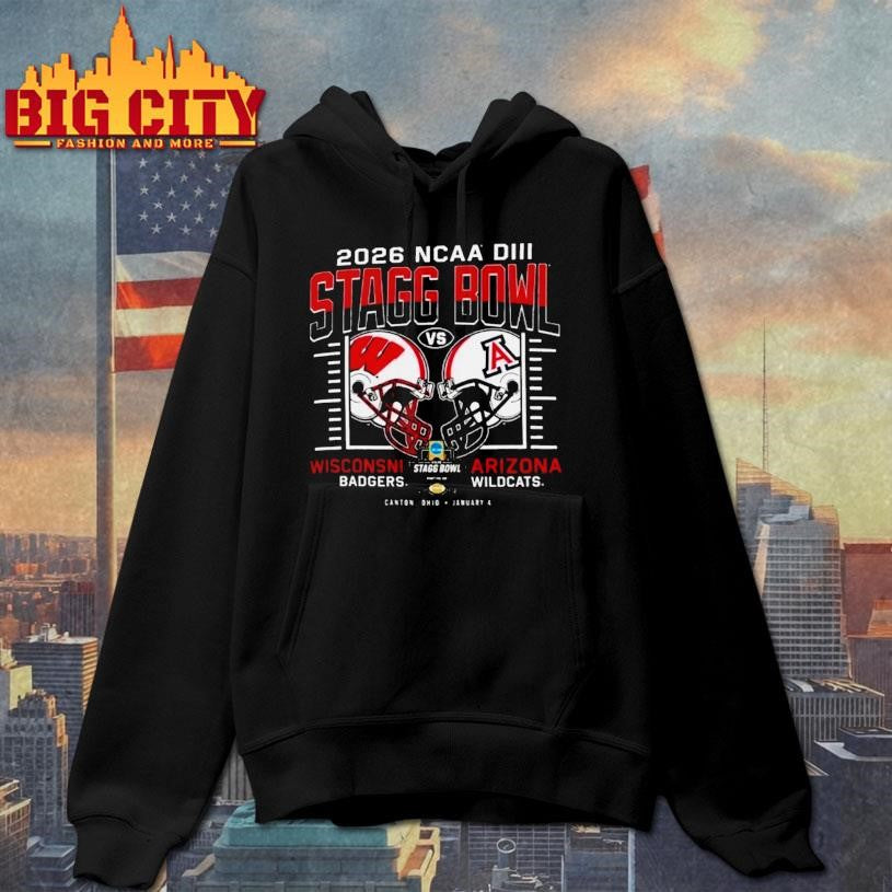 Wisconsin Badgers Vs Arizona Wildcats At 2026 Ncaa Dii Stagg Bowl Canton Ohio January 4 Helmets Shirt