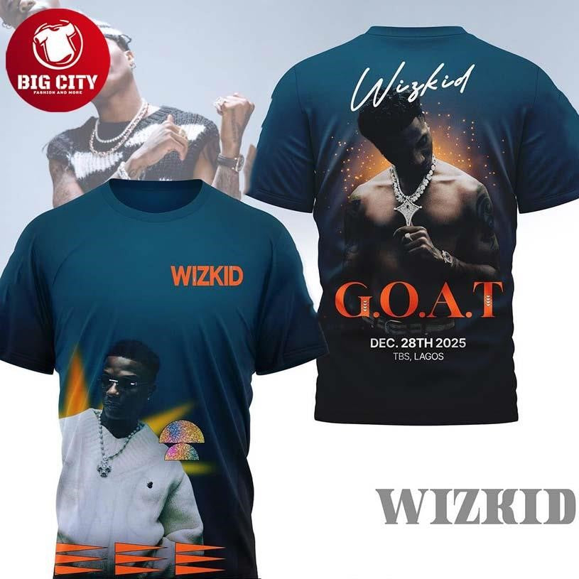 Wizkid GOAT Concert Lagos 2025 Two Sided Shirt