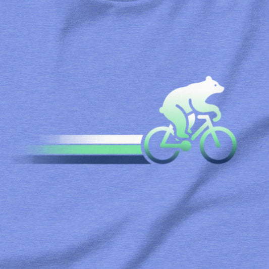 Woodland Cyclist Bear - Unisex T-shirt