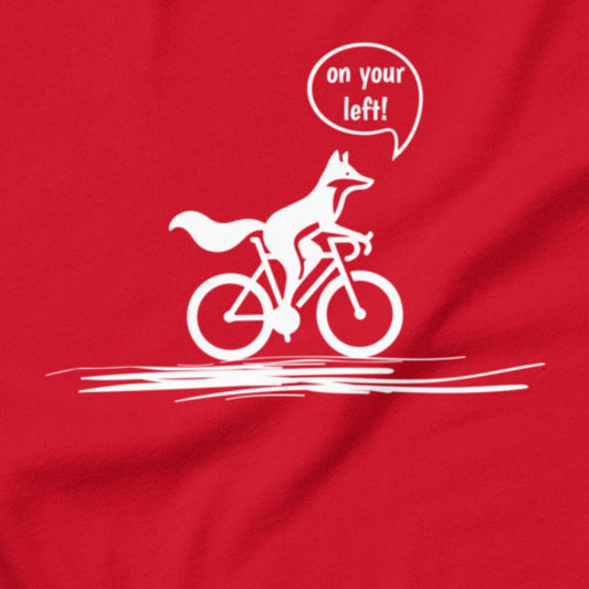 Woodland Cyclist Fox - On Your Left - Unisex T-shirt