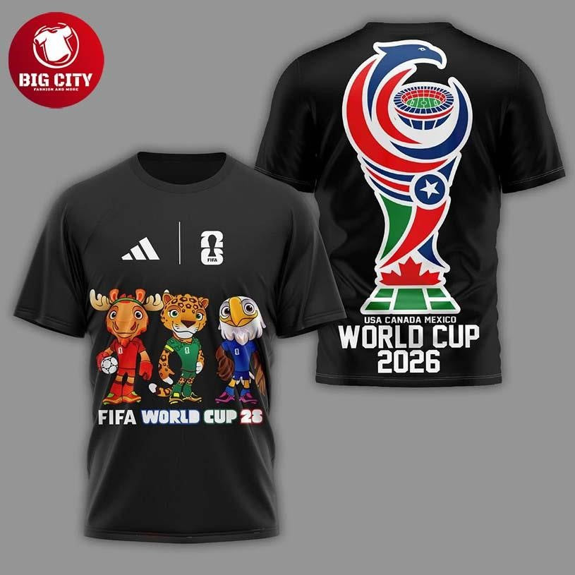 World Cup 2026 Mascots United States Soccer Team Two Sided Shirt