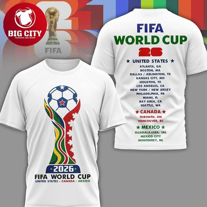 World Cup 2026 United States The Host Schedule Two Sided Shirt