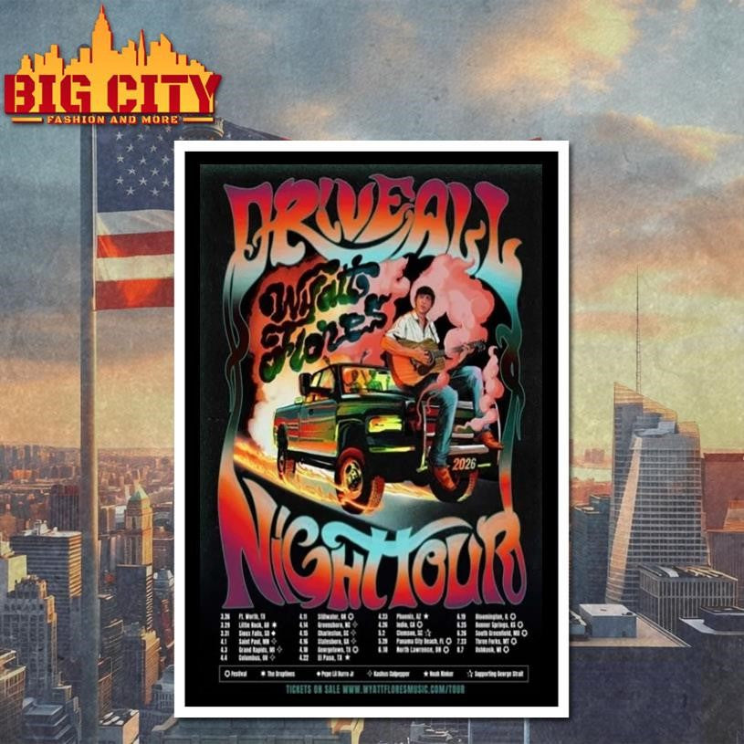 Wyatt Flores Drive All Night Tour 2026 Shirt