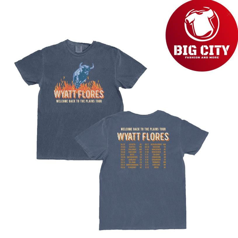 Wyatt Flores Music Welcome Back To The Plains Tour 3-0 Two Sided Shirt