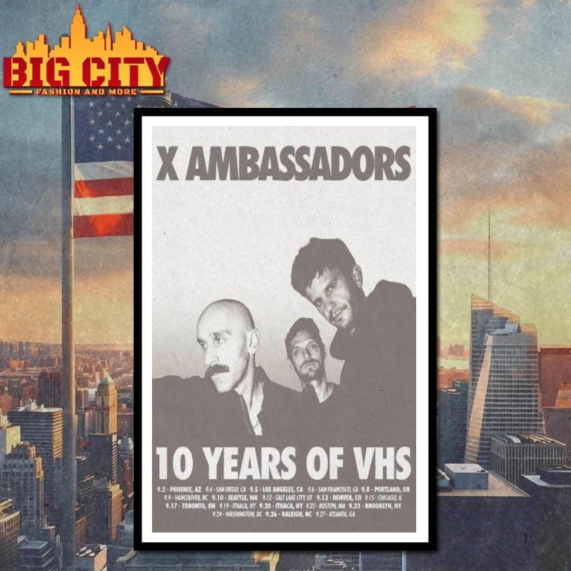X Ambassadors 10 Years Of VHS Tour 2025 Poster Shirt