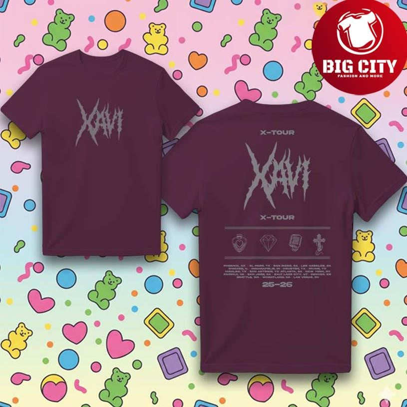 Xavi X-Tour 2025 and 2026 Concert Two Sided Shirt