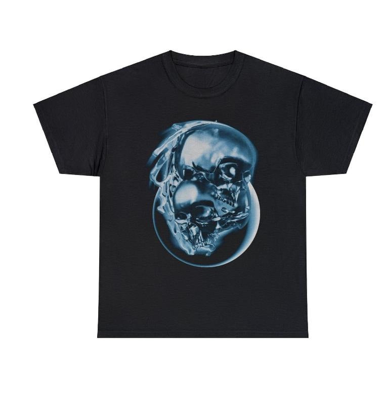 Y2k Shirt, Chrome Skulls Y2k Tee, Y2k Clothing Aesthetic, Y2k Top, Aesthetic Graphic Tee, Unisex Menswear Top Underwear Tshirt Graphic Streetwear Gamis