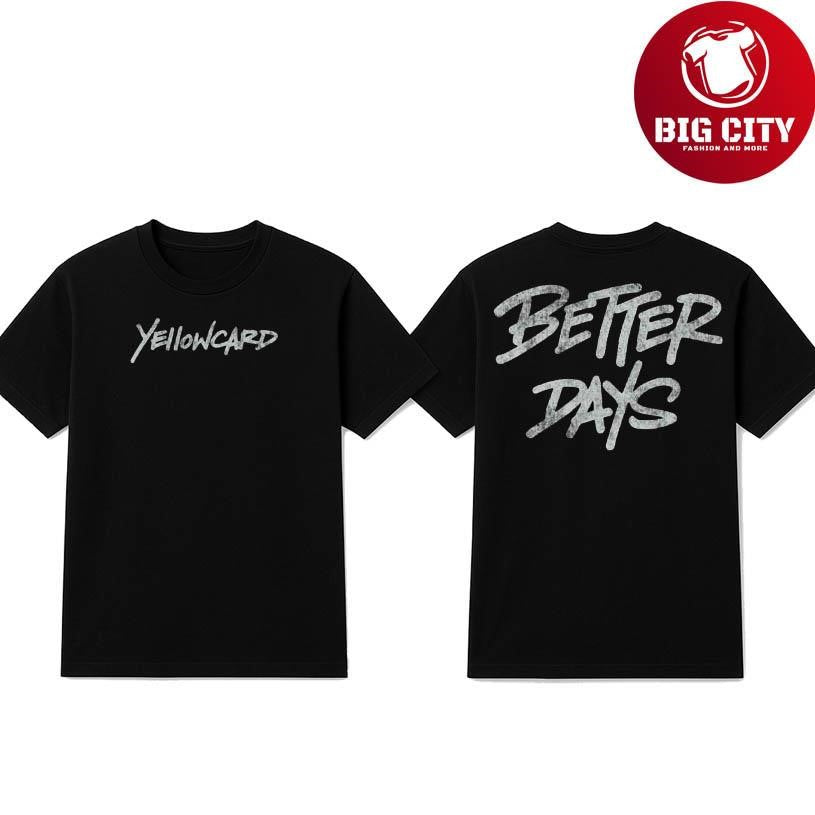 Yellowcard Black Better Days Logo Two Sided Shirt