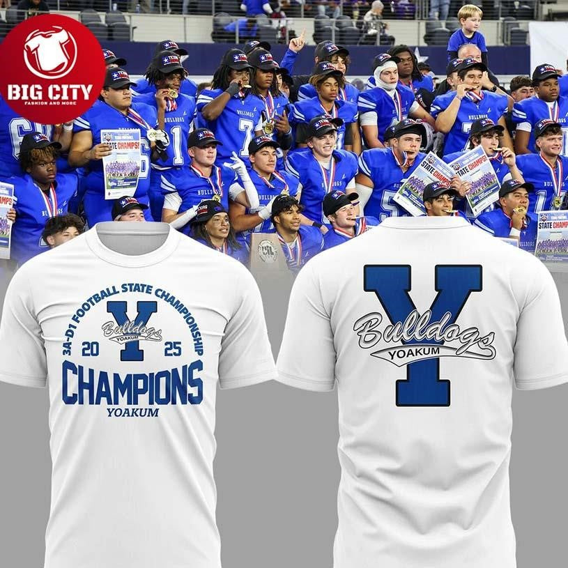 Yoakum Bulldogs Champions Special Edition Two Sided Shirt