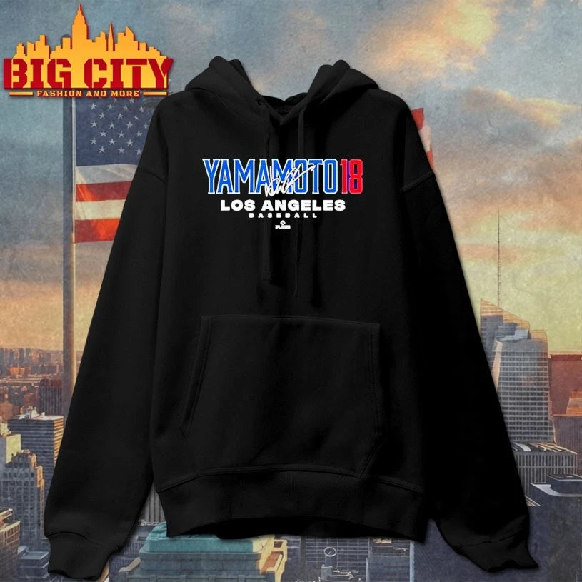Yoshinobu Yamamoto 18 Los Angeles Baseball signature shirt