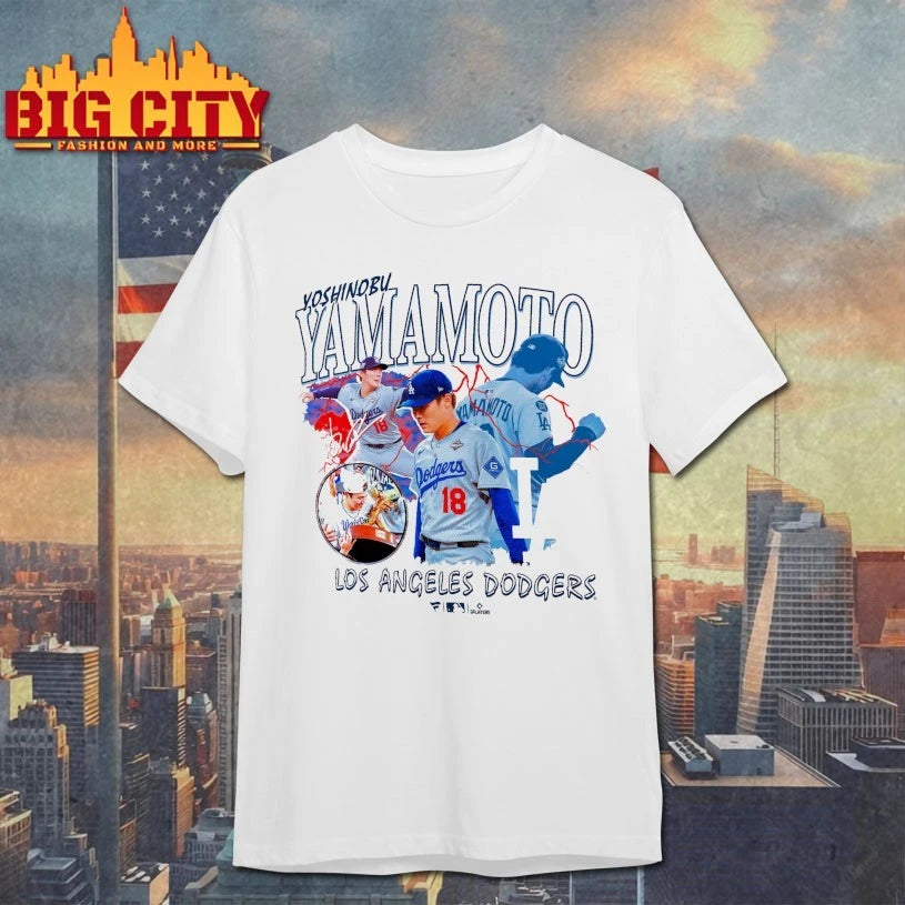 Yoshinobu Yamamoto Los Angeles Dodgers 2025 graphic shirt