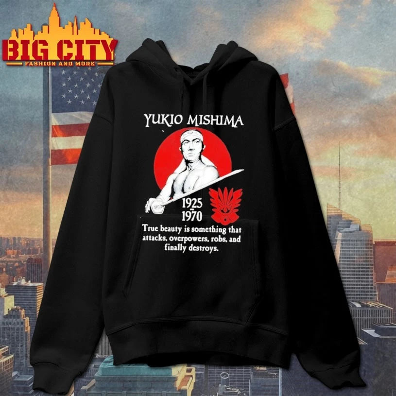 Yukio Mishima 1925 1970 true beauty is something that attacks overpowers shirt