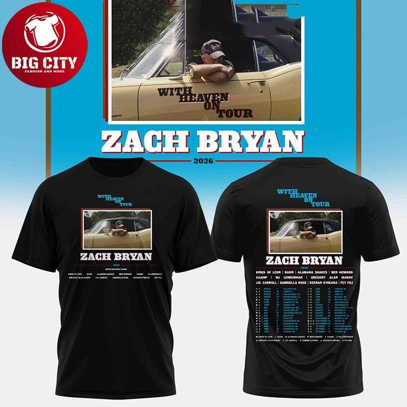 Zach Bryan With Heaven On Tour Two Sided Shirt
