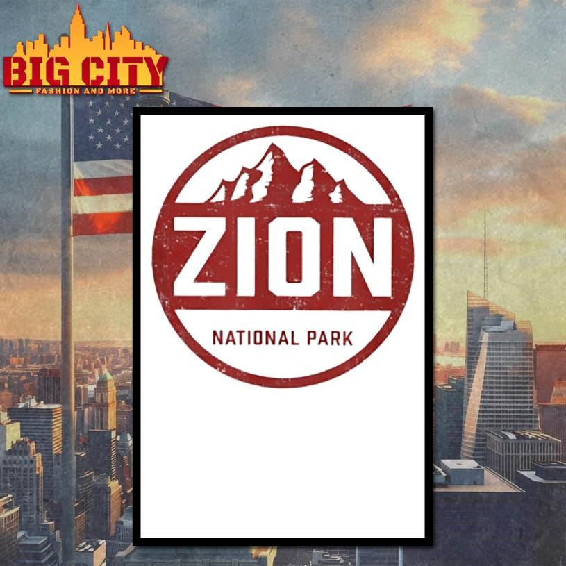Zion National Park Utah Mountain Logo Shirt