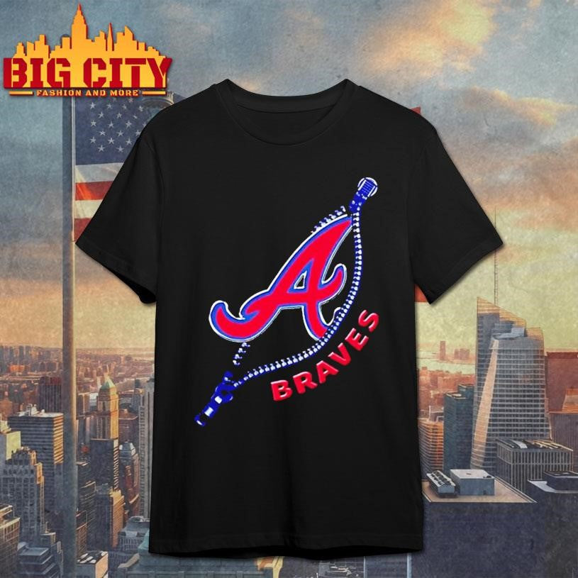 Zipper X Atlanta Braves Baseball Logo Shirt