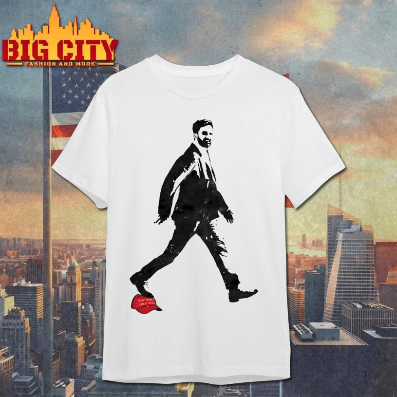Zohran Mamdani Stepping On Red Hat Shirt