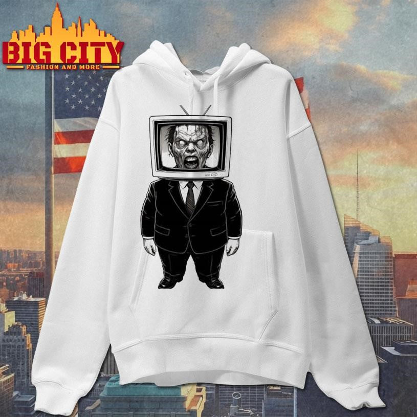 Zombie In Suit – Undead Tv Head Shirt