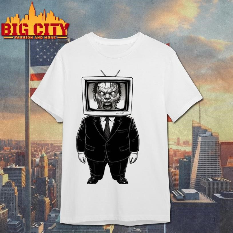 Zombie In Suit – Undead Tv Head Shirt