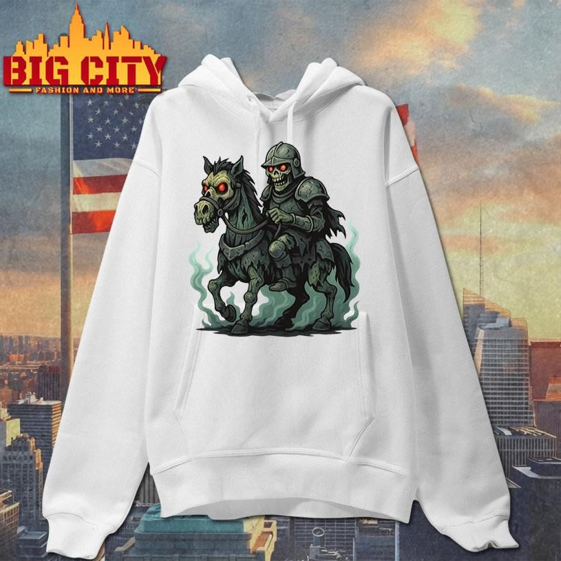 Zombie Knight On Undead Horse With Glowing Eyes Shirt