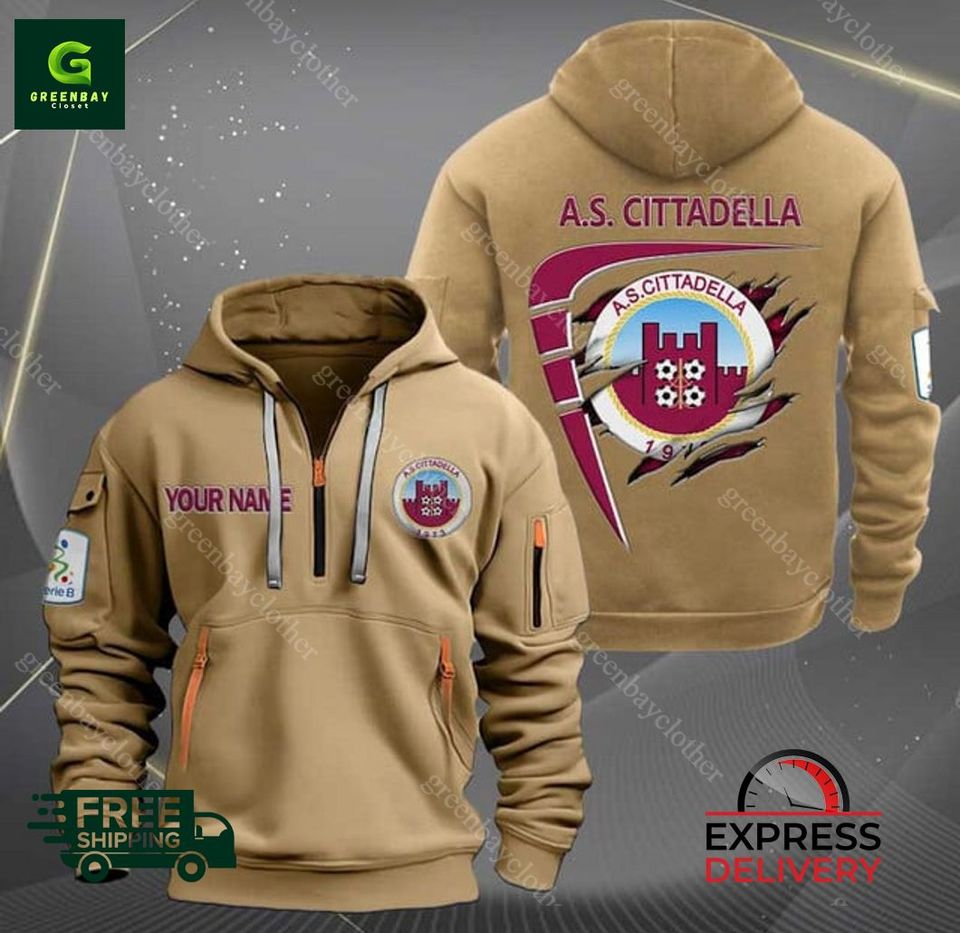 A.S. Cittadella 1973 Personalized Quarter Zip Hoodie