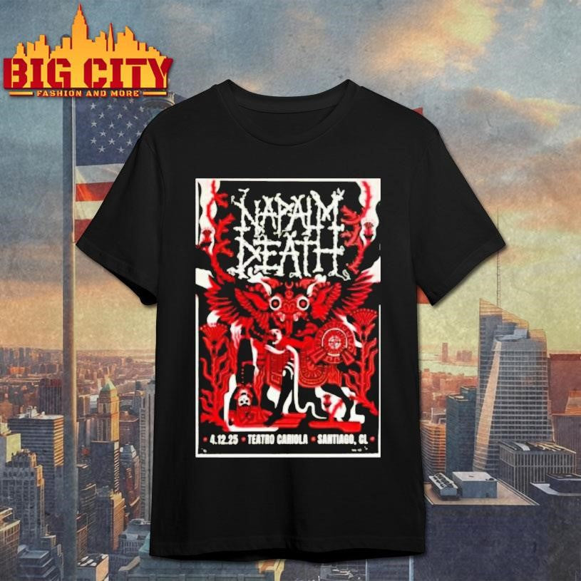 apalm Death Teatro Cariola Santiago Chile December 4 2025 Circle Shirt