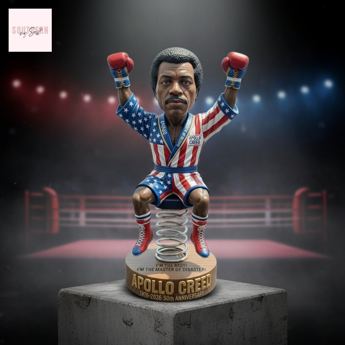Apollo Creed Master of Disaster 50th Anniversary Boxing Bobblehead