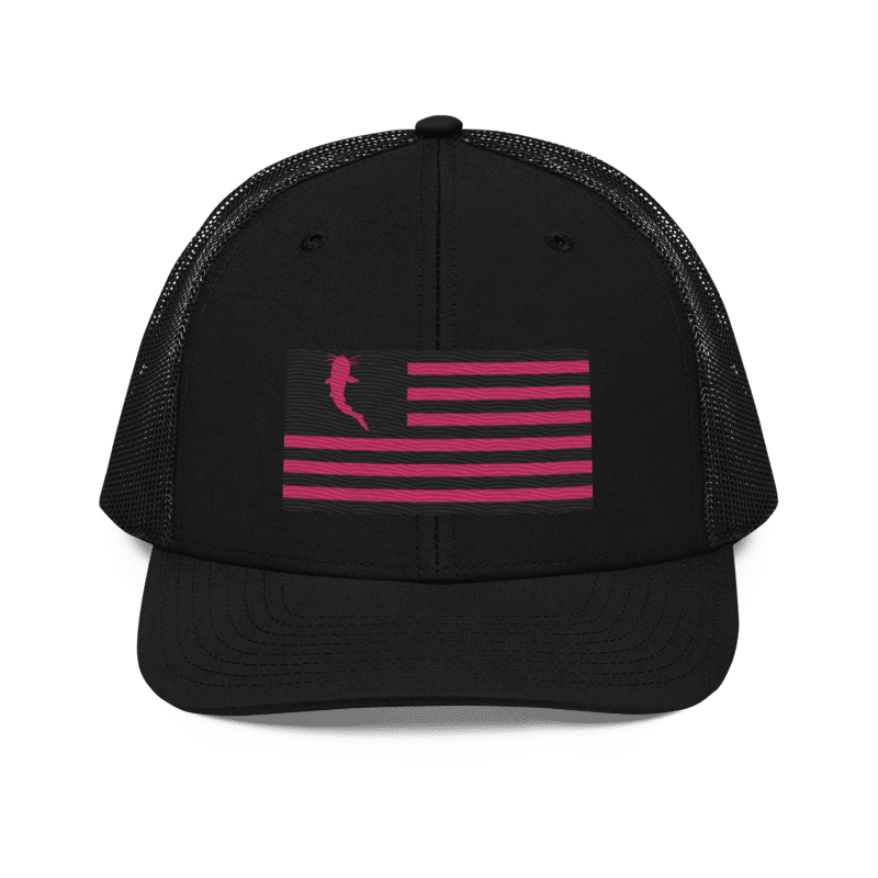 Flag Embroidered Neon Pink (Snapback)