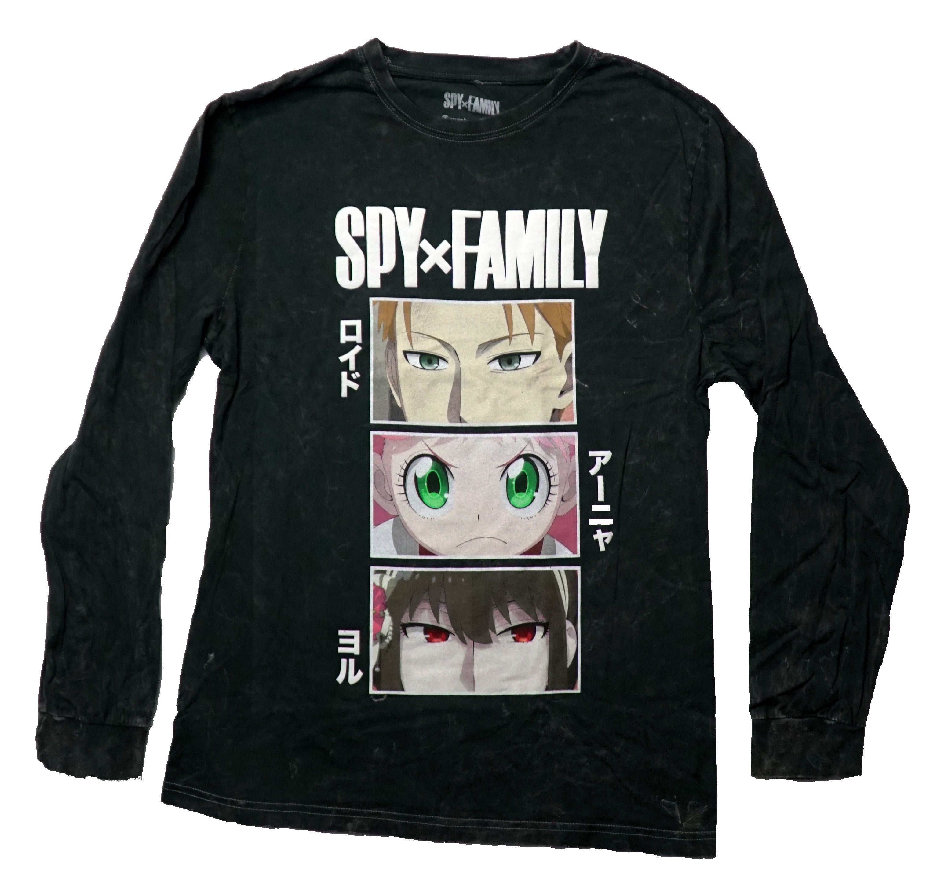 Spy x Family Mens Long Sleeve T-Shirt -3 Panel Character Eye Images Below Hoodie, Sweatshirt | ZylaModa.com
