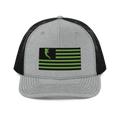 Flag Embroidered Neon Green (Snapback)