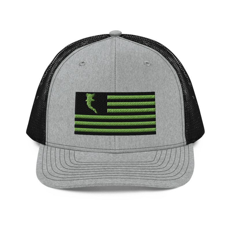 Flag Embroidered Neon Green (Snapback)