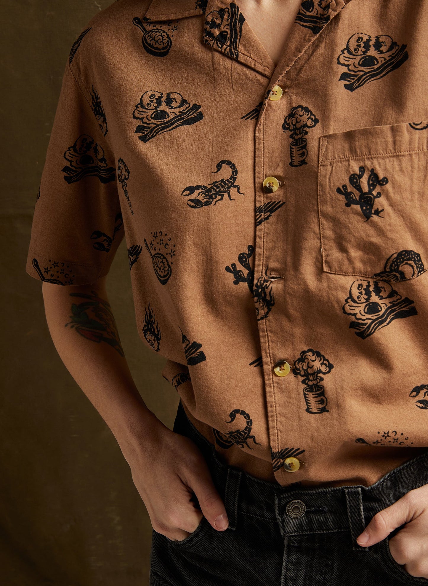 Brain Fried Button-Up