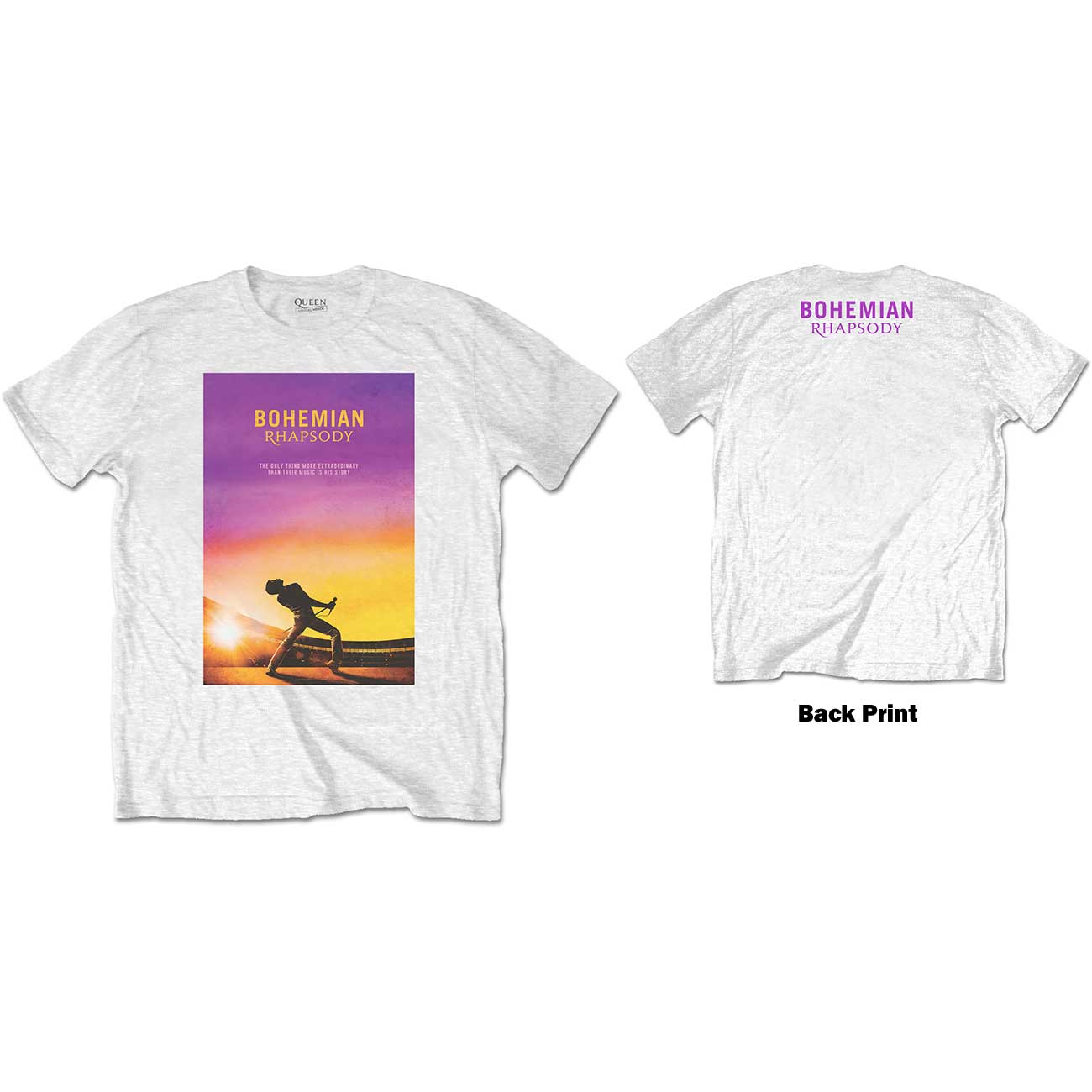 Queen T-Shirt: Bohemian Rhapsody (Back Print)
