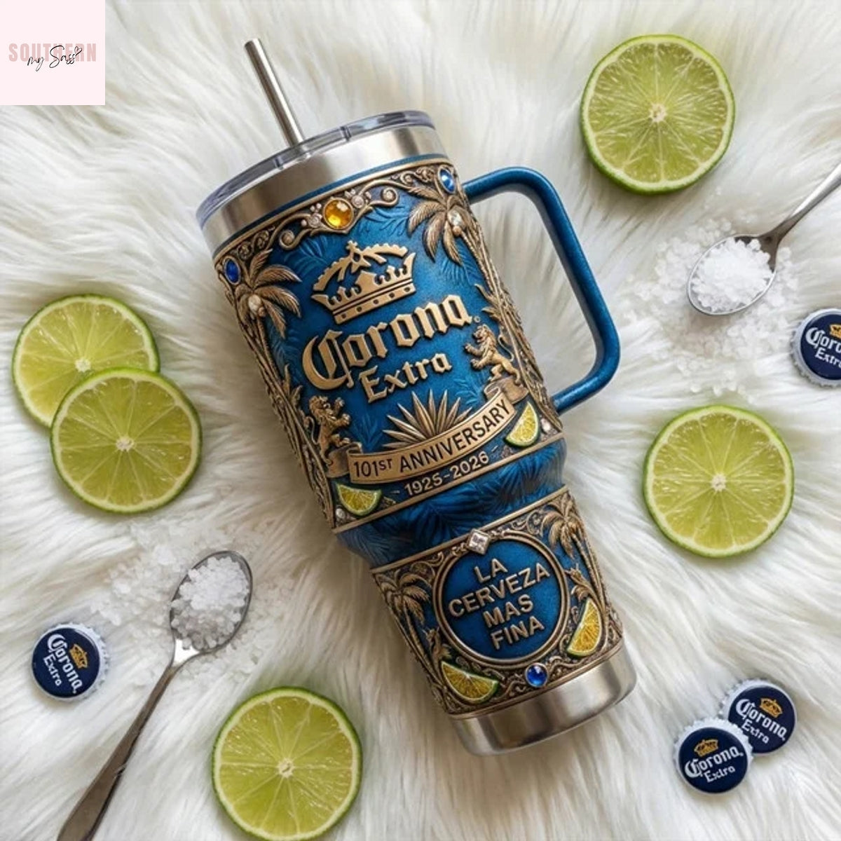 Corona Extra 101st Anniversary La Cerveza Mas Fina Tumbler