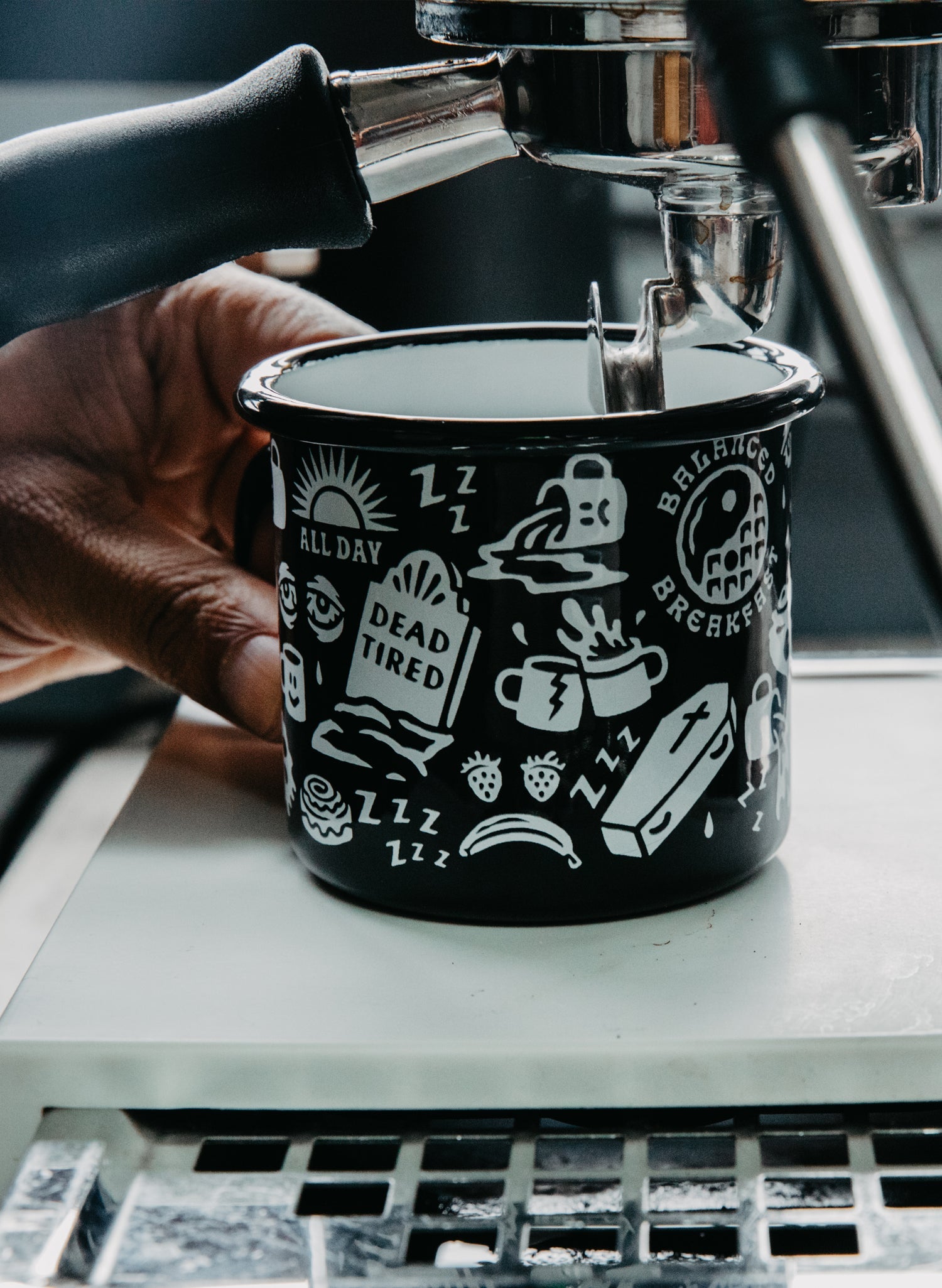Dead Tired Enamel Mug